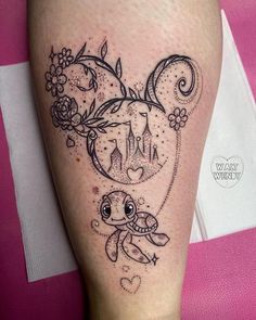 Disneyland Castle Tattoo, Disney Inspired Tattoos, Mickey Tattoo, Mickey Mouse Tattoo, Tattoo Disney, Mouse Tattoos