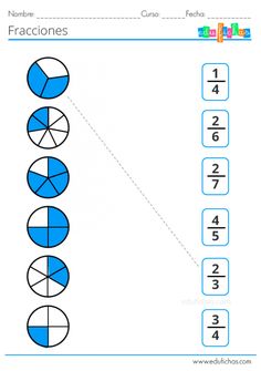 fraction worksheet with numbers and circles