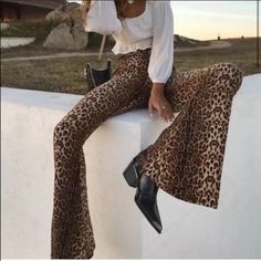 5 Favorite! Extremely Comfy And Super Soft Animal Print Flared Pants Polyester, Spandex (But Feels Like A Very Soft Cotton) New Without Tags Unbranded Boutique Item For Fans Of Joe Exotic, Tiger King, Carole Baskin W:24-26” R: 10” 39-39.5” I: 29-29.5” Measurements Are Approx. Allow Up To 1” Variance. Travel Festival Gypsy Concert Sexy Girly Flirty Fun Photo Shoot Model Night Out Resort Mexico Cancun Flared Pants Animal Print Cheetah Leopard Spell Gypsy Revolve Janis Bell Flare Trendy Non-stretch Leopard Print Pants, Casual Full Length Leopard Print Pants, Stretch Wide Leg Leopard Print Pants, High Waist Stretch Leopard Print Bottoms, Stretch High Waist Leopard Print Bottoms, Stretch Leopard Print Wide Leg Bottoms, Stretch Wide Leg Leopard Print Bottoms, Casual Fitted Leopard Print Bottoms, Fitted High-waist Leopard Print Bottoms