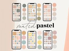 Muted Pastel Bundle of 6 Themes IOS 14 iPhone App Icon Theme Etsy