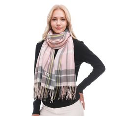 PRICES MAY VARY. The Scarf Size 74L*26W Inches,Include the tassel.It's very big and long, There are many ways to wear this scarf, This size scarf can be used as a cape, a blanket,a shawl. Our plaid scarf is made of 70% Polyester 30% Viscose , featuring a fashionable fringing at both ends, is soft to touch cashmere feel, comfortable to wear and it will keep you warm The product is very friendly to the skin, soft and close to the skin. Perfect for your fashion wear. This soft feel winter scarf bri Scarves Winter, Tartan Scarf, Scarf For Women, Family Christmas Gifts, Fashion Wear, Winter Scarf, Plaid Scarf, Womens Scarves, Warm Winter