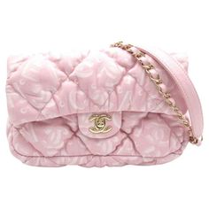 Chanel Printed Lambskin Quilted Pink Coco Flap Bag Small For Sale at 1stDibs Chanel Print, Chanel Chain, Vintage Chanel Handbags, Chanel Store, Chanel Shoulder Bag, Handbags And Purses, Pink Chanel, Pretty Bags, Cute Bags