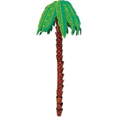 a drawing of a palm tree with green leaves