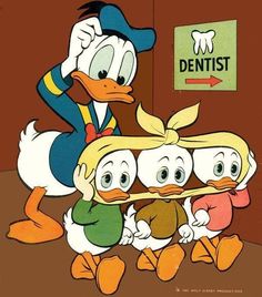 Daffy Duck takes his boys to the dentist for a toothache :) #funny #dentalhumor Dentist Cartoon, Esthetic Dentistry, Dental Photos, Dental Images, Holistic Dentistry, Dentist Humor