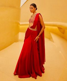 Boutique In Punjab  , Call us: +91-7626902441 ( Whatsapp Available ) #trendy  #trending  #trendingpost  #saree  #sareefashion  #sareecollection  #sareesonline  #sareedesigns  #partywear  #partyweardress  #canada #london #newyork #france #california  #californiawedding  #vancouver Wedding Sarees Online, Red Drapes, Statement Blouse, Punjabi Outfits, Embroidered Belt