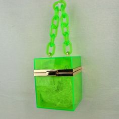 Beautiful Clear Acrylic Box Clutch/Crossbody Bag Beautiful Clear Acrylic Bag Box Clutch, With Crossbody Shoulder Metal Chain Strap 6”H 4.6”W 4.2”L Green Square Party Bag, Green Square Party Bags, Green Bucket Shoulder Bag For Gift, Green Bucket Shoulder Bag Gift, Square Green Shoulder Bag For Party, Green Square Shoulder Bag For Party, Green Box Bag As Gift, Green Shoulder Bag With Chain Strap As Gift, Chic Green Bucket Box Bag