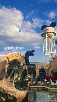 the fountain in front of disney's art of animation resort