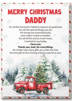 PRICES MAY VARY. THOUGHTFUL DESIGN: This Christmas card for Dad features a heartwarming and festive design that captures the spirit of the season. With its unique design, beautiful artwork, and carefully chosen words, this card will convey your love and appreciation for everything your dad does. The note cards are blank inside, allowing you to write your own heartfelt message. Create a lasting impression by including your personal style in your wording, making the card even more special PREMIUM QUALITY: Crafted with care, Dad Christmas Card is printed on high-quality, eco-friendly cardstock for a luxurious feel. This card will be a wonderful and meaningful way to express your love for your father. Perfect Christmas Gift for Dad from Daughter, Son, Kids DETAILED SIZE INFORMATION: The Father Marine Wreath, Christmas Card Text, Christmas Card For Dad, Printable Grocery List Template, Gift For Dad From Daughter, Heaven Poems, Merry Christmas Cards, Christmas Punch, Special Christmas Gift