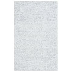 an area rug with white and gray colors