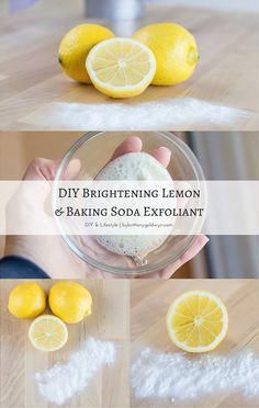 how to make diy brightening lemon and baking soda exotrantt recipe