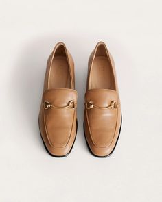 Our timeless perspective and chic simplicity is perfectly captured in this slip-on loafer with a subtle square toe. Graceful lines, a classic brown hue and a discreet stacked 10mm heel make this style uniquely relaxed and effortlessly elegant. The Modern Moccasin is a minimalist style that'll go with just about everything in your wardrobe. Slip Pattern, Meat Industry, Making Shoes, Mid July, Intelligent Women, Leather Moccasins, Classic Brown, Minimalist Wardrobe, Colored Leather