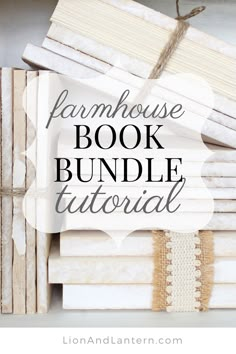 the farmhouse book bundle is stacked on top of each other with text overlaying it