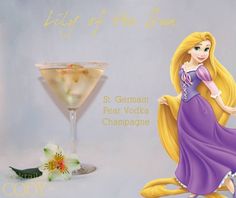 an image of a princess next to a martini