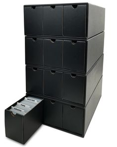 PRICES MAY VARY. Drawer-type card storage box set - Keep the dust and damage away from your collectible trading or sports cards. Large storage capacity - Each package contains four sets, each with three drawer boxes and one outer box. It holds up to 7,200 standard-sized cards. But NOT for Toploaders. 5 packs of 10 card dividers - come with 50 dividers to help you organize your cards. The upright orientation makes it easier to flip through the cards and quickly find the ones you need. A perfect f Trading Cards Storage Ideas, Trading Card Storage Ideas, Magic Card Storage, Pokemon Card Storage Ideas, Pokemon Storage Ideas, Baseball Card Storage Ideas, Card Storage Ideas, Card Collection Storage, Pokemon Storage