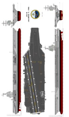 the plan for an aircraft carrier is shown