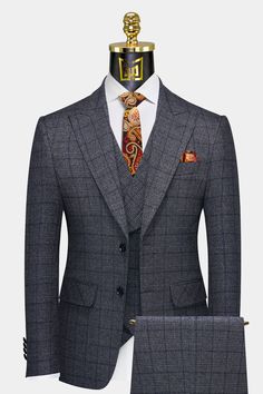 Tom Ford Mens Suits, Plaid Suit For Men, Jericho Barrons, Plaid Suit Men, Plaid Tuxedo, Tuxedo Prom, Best Wedding Suits, Grey Suit Men, Prom Tuxedo