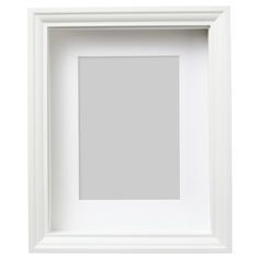 an empty white frame on a white background