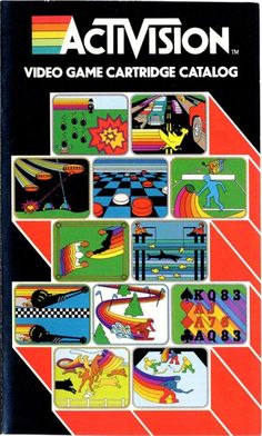 an advertisement for the video game arcade catalog, with pictures of various games on it