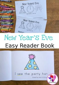 the new year's eve easy reader book is open and ready to be read