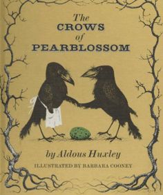 an old book with two black birds on it's cover and the title, the crows