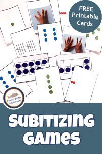 subtizing games for kids to play with free printable cards