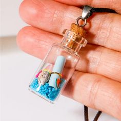 1pc Fluorescent Note In Bottle Pendant Necklace Jewelry Decoration Girls Accessories, Ideal Choice For Gifts Approximately 21.65 Inches Note In A Bottle, Tiny Bottles, Bottle Pendant, Bottle Jewelry, Bottle Necklace, Resin Jewelry, Girls Accessories, Necklace Jewelry, Womens Jewelry Necklace