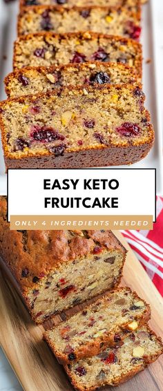 Image for Easy Keto Fruitcake Sugar Free Pecan Pie, High Carb Fruits, Keto Fruit, Fruitcake Recipes, Sugar Free Desserts, Low Carb Meals Easy, Delicious Fruit, Breakfast Treats, Easy Keto