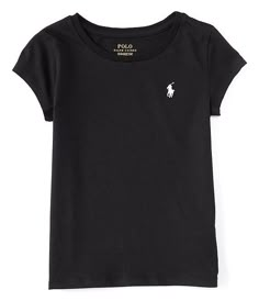 Polo Ralph Lauren Big Girls 7-16 Short-Sleeve Essentials T-Shirt | Dillard's Ralph Lauren T Shirt, Ralph Lauren Tshirt, Shirts Cute, Polo Ralph Lauren Women, Fits Clothes, Stockholm Fashion, Vintage Hoodies, Ralph Lauren Outfits, Basic Shirts