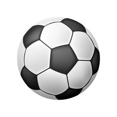 a black and white soccer ball on a white background