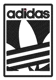 the adidas logo is shown in black and white