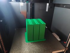 a green box sitting on top of a counter