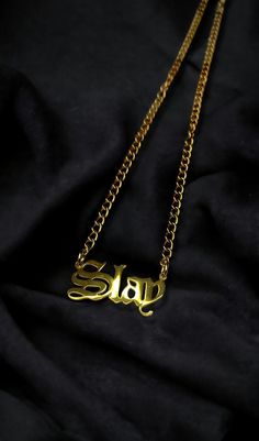 This is my gorgeous minimalistic yet beautiful Gold Stainless Steel Slay Necklace! Made for the Baddest Queens 👑  Let that boss energy out, girl! 𝙇𝙤𝙫𝙚 𝙩𝙝𝙞𝙨 𝙥𝙞𝙚𝙘𝙚? 𝘾𝙝𝙚𝙘𝙠 𝙤𝙪𝙩 𝙢𝙮 𝙤𝙩𝙝𝙚𝙧𝙨 💖 https://www.etsy.com/uk/shop/Invokejewellery ✨♥ 𝐔𝐬𝐞 "𝐬𝐚𝐯𝐞𝟐𝟎" 𝐚𝐭 𝐜𝐡𝐞𝐜𝐤𝐨𝐮𝐭 𝐟𝐨𝐫 𝐚 𝟐𝟎% 𝐝𝐢𝐬𝐜𝐨𝐮𝐧𝐭 𝐰𝐡𝐞𝐧 𝐩𝐮𝐫𝐜𝐡𝐚𝐬𝐢𝐧𝐠 𝐭𝐡𝐫𝐞𝐞 𝐢𝐭𝐞𝐦𝐬. 𝐃𝐨𝐧'𝐭 𝐦𝐢𝐬𝐬 𝐨𝐮𝐭 𝐨𝐧 𝐭𝐡𝐢𝐬 𝐝𝐞𝐚𝐥! ♥✨ ⭐𝐇𝐞𝐥𝐥𝐨 𝐦𝐲 𝐥𝐢𝐭𝐭𝐥𝐞 𝐬𝐭𝐚𝐫 𝐟𝐢𝐫𝐞𝐬⭐ 𝐒 Inner Light, High Quality Jewelry, Name Necklace, Favorite Jewelry, Monogram, Jewelry Necklaces, Bathing Beauties, Let It Be, Purses And Bags