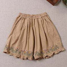 Material: Cotton. Polyester Measurement cm in Waist (range) 64-100 25.20-39.37 Hip 114 44.88 Thigh Circumference 80 31.50 Length 48 18.90 Beige Cotton Bottoms For Summer, Summer Khaki Bottoms With Elastic Waistband, Khaki Bottoms With Elastic Waistband For Summer, Knee-length Khaki Cotton Bottoms, Brown Cotton Knee-length Bottoms, Spring Khaki Knee-length Bottoms, Relaxed Fit Khaki Shorts For Spring, Khaki Knee-length Spring Bottoms, Brown Knee-length Bottoms For Summer