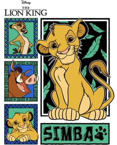 the lion king simba sticker sheet