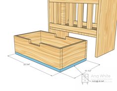 the plans for a bed frame and footboard are shown in this image, with measurements