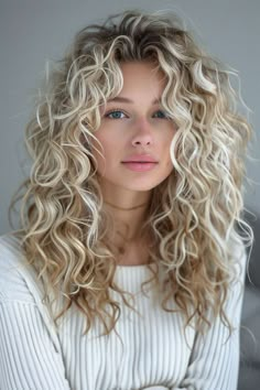 Blonde Highlights Curly Hair, Icy Blonde Balayage, Platinum Blonde Hair Color, Colored Curly Hair, Blonde Hair Inspiration, Hair Color Techniques, Platinum Blonde Hair