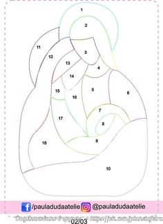 an image of a woman's face with numbers in the shape of her head