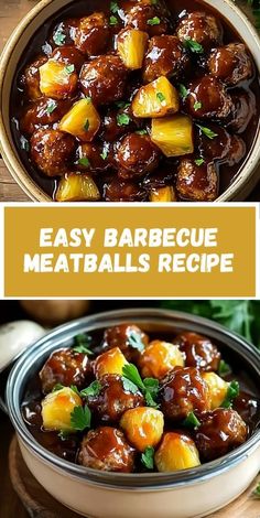 Whip up these mouthwatering barbecue meatballs paired with sweet pineapple in just minutes. Perfect for parties or weeknight dinners, this easy recipe will be a hit with everyone.