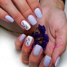 Lavender Nails, Cute Spring Nails, Spring Nail Colors, Spring Nail Art, Flower Nail Art, Spring Nail, Nailed It, Nail Designs Spring, Classy Nails