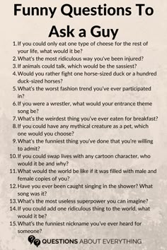 funny questions to ask a guy Questions To Ask Instead Of How Are You, Funny Questions To Ask Your Husband, Intimate Questions To Ask Guys, Good Questions To Ask A Guy, 20 Questions To Ask A Guy, 21 Questions To Ask A Guy, Silly Questions To Ask, Random Questions To Ask, Fun Relationship Questions