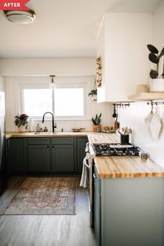 the kitchen is clean and ready for us to use in the day or night time