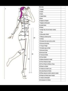 an image of a woman's body and measurements