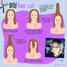 Easy Hair Trim At Home, Diy Haircuts For Women, Diy Short Haircut At Home, How To Trim Your Own Hair, How To Cut Hair At Home, Nashville Activities, Home Haircut