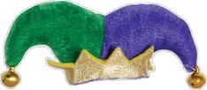 Jester Hat, Novelty Hats, Mardi Gras Costumes, Hat Hair, Metal Hair Clips, Velour Fabric, Outdoor Holiday Decor, Felt Material, Purple And Green