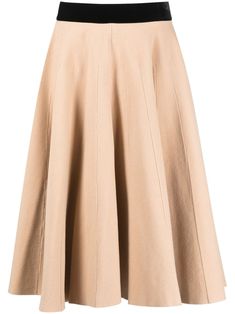 high-waisted pleated maxi skirt from Maison Margiela featuring beige, wool, fine knit, pleat detailing, elasticated waistband and maxi. | Maison Margiela High-Waisted Pleated Maxi Skirt Long Silk Skirt, Pleated Denim Skirt, Silk Midi Skirt, Silk Maxi Skirt, Full Midi Skirt, Cotton Maxi Skirts, Tulle Maxi Skirt, Striped Midi Skirt, Tulle Midi Skirt