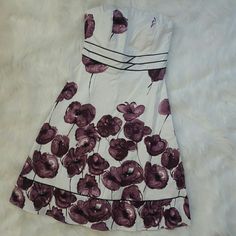 Super Cute Dress. Never Worn. New With Tags. Tag Size Xs 2, Could Fit Small. Side Zip. Plus I'll Throw In Jewelry:) Romy Dress, Black Strapless Maxi Dress, Strapless Sundress, Strapless Summer Dress, Floral High Low Dress, White Strapless Dress, Floral Dress Casual, Black Strapless Dress, Strapless Floral Dress