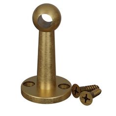 a brass plated metal object with two screws on the top and one in the middle