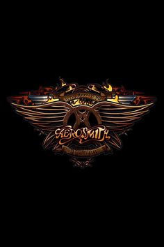 the logo for aero - metal band aeromet, with flames coming out of it