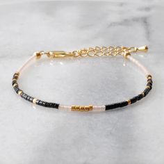 Seed Bead Bracelets | Handmade by Libby & Smee Mom Earrings, Beading Wire, Blush And Gold, Beaded Bracelet Patterns, String Bracelet, Delicate Jewelry, Evil Eye Charm, Bracelets Handmade Beaded, Seed Bead Bracelets