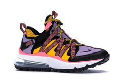 Air Max 270 Bowfin Black Atomic Violet Amarillo - AJ7200-004 Nike Air Max 270 Neon Green, Nike Air Max 270 Violet, Nike Air Max 270 Bowfin, 270 Nike Shoes Purple, Nike Bowfin, Shoe Reference, Desert Shoes, Sneaker Closet, Nike Shoes Women Fashion